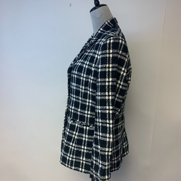 Norton McNaughton Blazer Plaid 90s Preppy Office Business Causal Womens SZ 12P - Picture 4 of 11